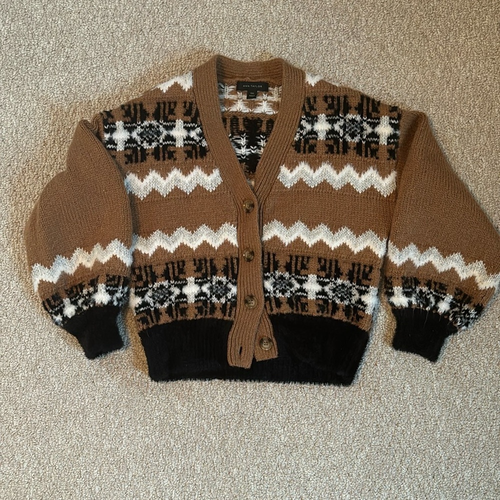 Ann Taylor FairIsle Cardigan XXS